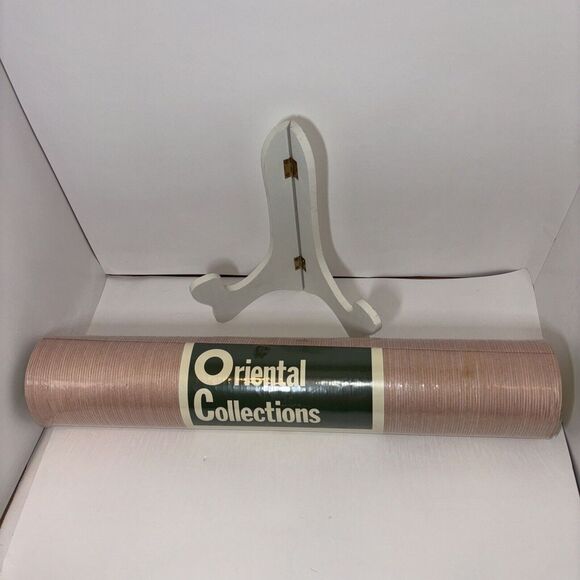 Wallpaper Peach Pink Oriental Collections String 20.5 In. X 11 Yd 56.3 Sqyd Euro - Picture 2 of 9